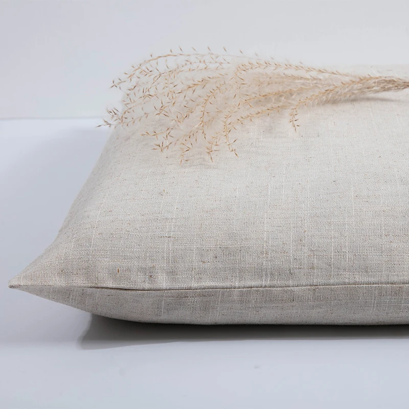 Подушка Чехол конверт полосатая льняная наволочка бактериальных стойкая