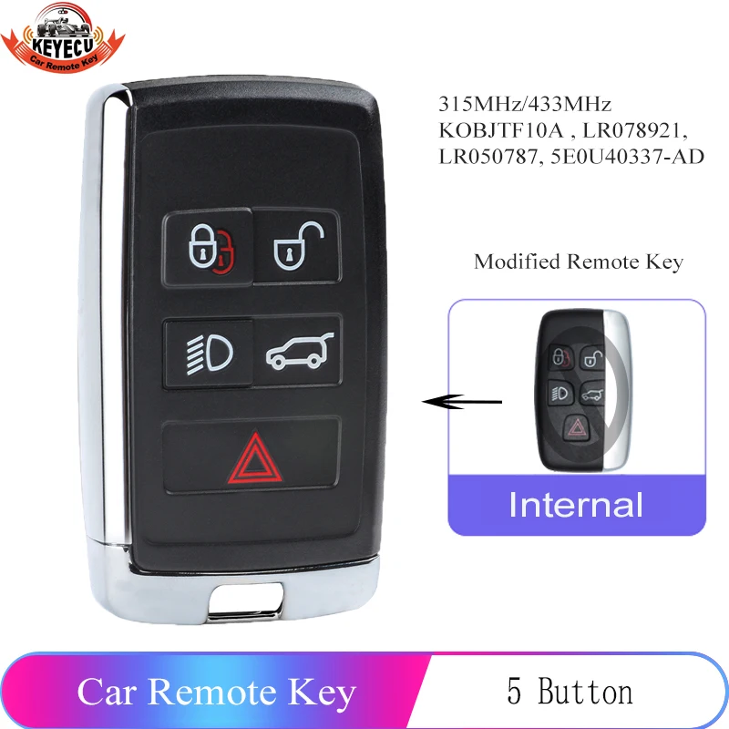 KEYECU модифицированный умный дистанционный Автомобильный ключ 315 МГц/433 МГц Fob для