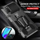 Автомобильный магнитный держатель, бронированный чехол для Infinix Hot 11 s 11 S Hot11 10s Hot10 Play Note 10 Pro, противоударный чехол-подставка для телефона