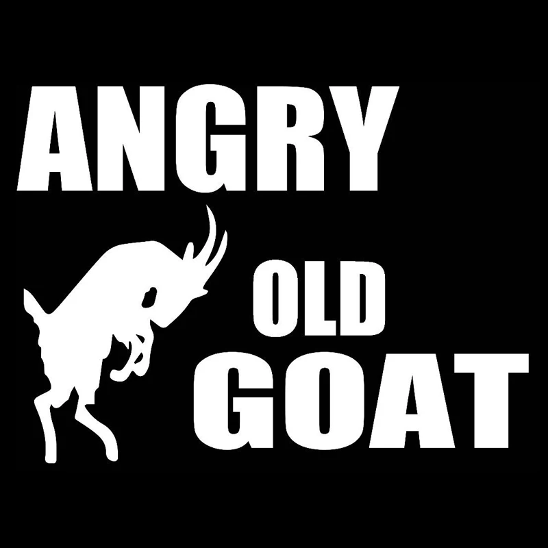

Car Stickers Fashion Personality Angry Old Goat Car Decoration Decal Creative Sunscreen Waterproof Black/white, 15cm*11cm