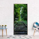 Креативная наклейка на дверь зеленая железная дорога крышка двери Наклейка на стену s Кухня обои обновление Настенная Наклейка домашний декор