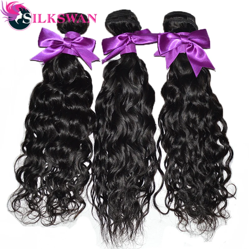 Silkswan 26 28 30 32 34 дюйма волнистые волосы пряди человеческих волос remy дюймов