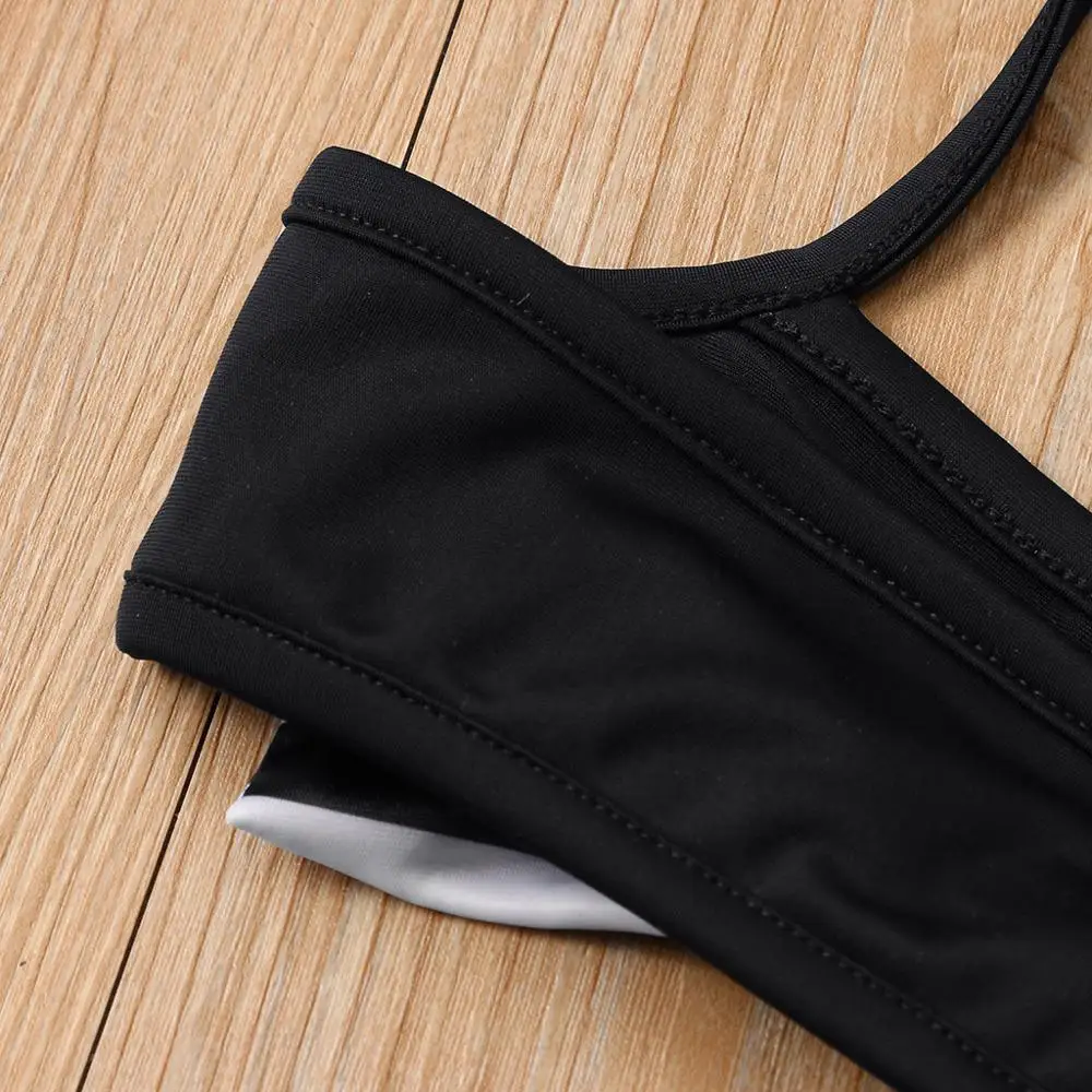 Купальник с бантом и лямкой на шее Модный комплект для девочек из двух предметов