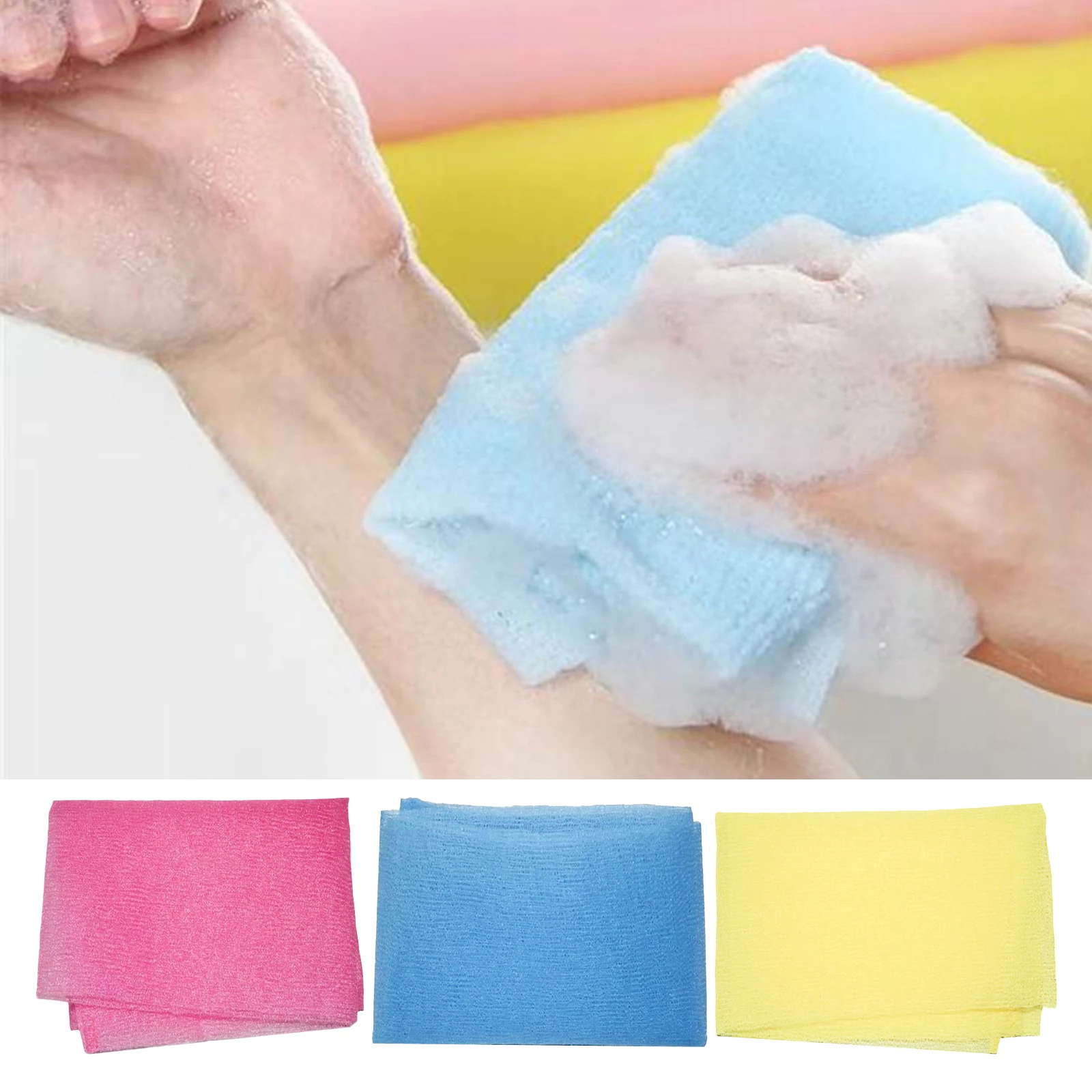 

Wash Cloth Long Exfoliating Bath Towel Cloth Korean Magic Body Shower Bathroom Cleaning Towel Scrubbers for Kids Adults