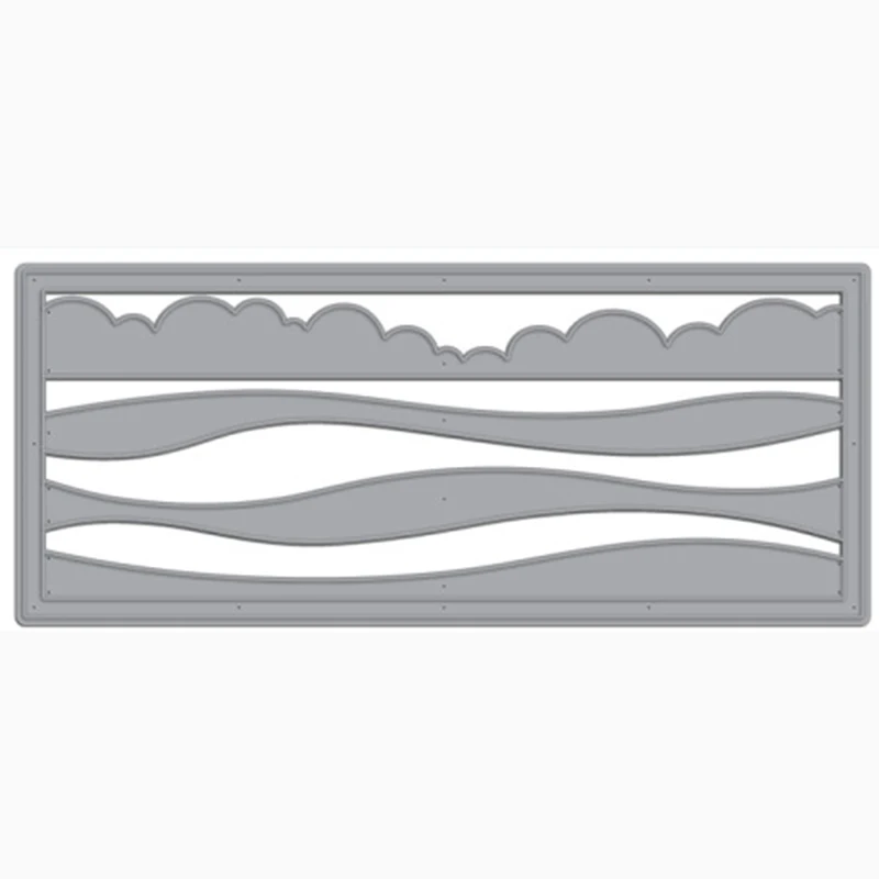 

Metal Cutting dies cut die mold Summer waves background decoration Scrapbook paper craft knife mould blade punch stencils dies
