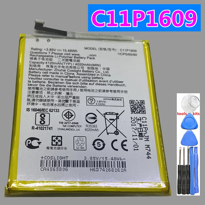 

New High Quality C11p1609 4120mAh Battery For ASUS Zenfone 3 Max ZC553KL X00DDA Zenfone 4 Max 5.2" ZC520KL X00HD Battery