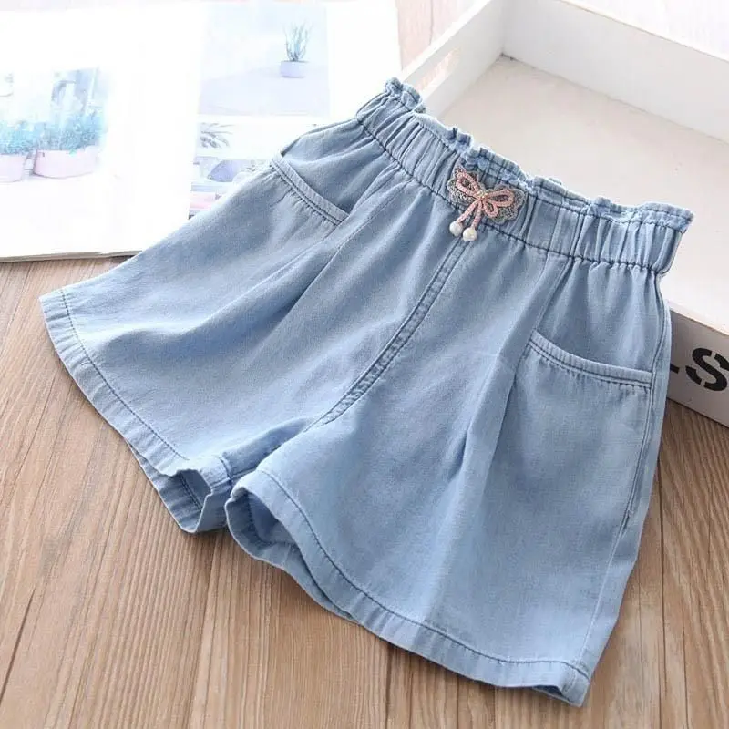VIDMID baby girls floral shorts kids children denim trousers casual summer clothes P6024 | Детская одежда и обувь