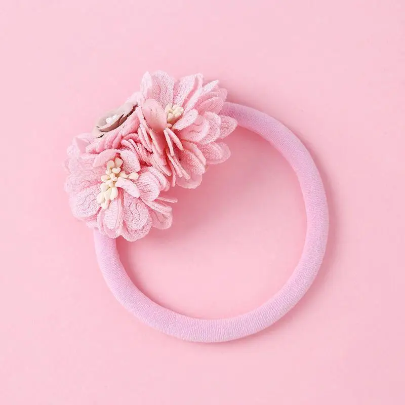 

Nylon Baby Headband Flower Elastic Hair Bands For Newborn Infant Hairband Headdress Baby Girl Hair Accessories