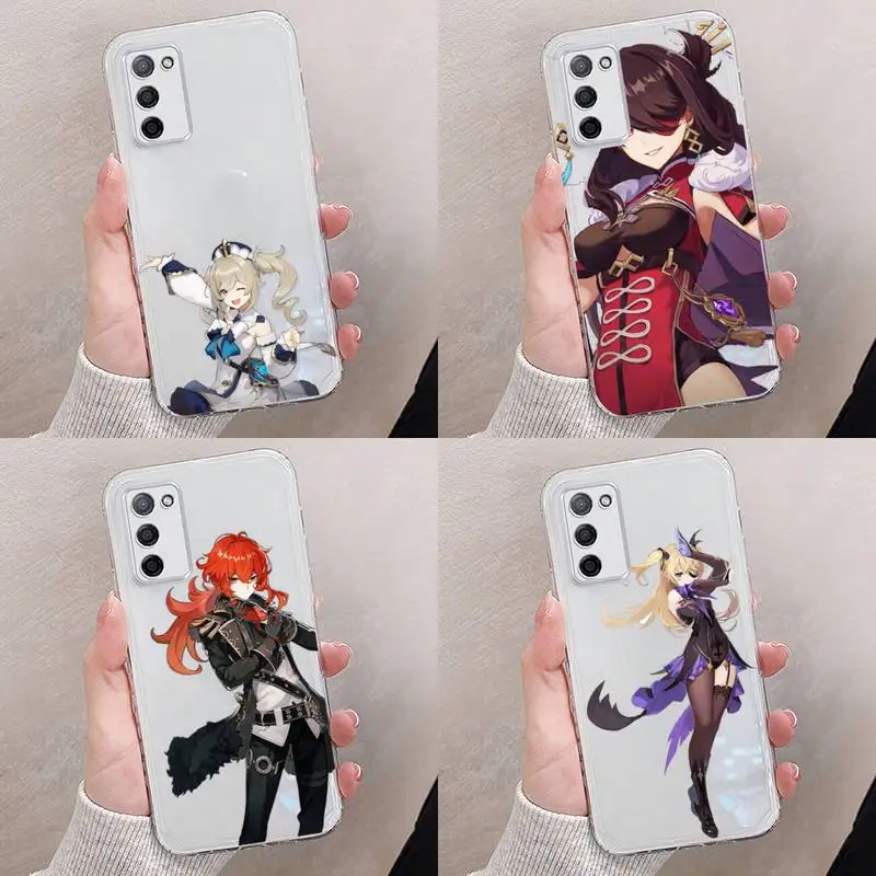 

Genshin impact Fashion design Phone Case Transparent For oppo RENO A 1 2 3 4 5 7 8 Z 2Z SE ACE PRO moible bag
