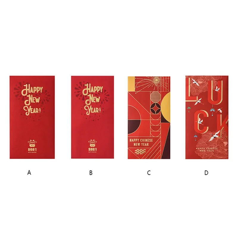 

s-2021 Chinese New Year Red Envelopes Spring Festival Red Packets Universal Red Packets 10 Pcs.