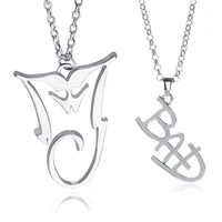 michael jackson mj bad logo classic metal necklace nechlace
