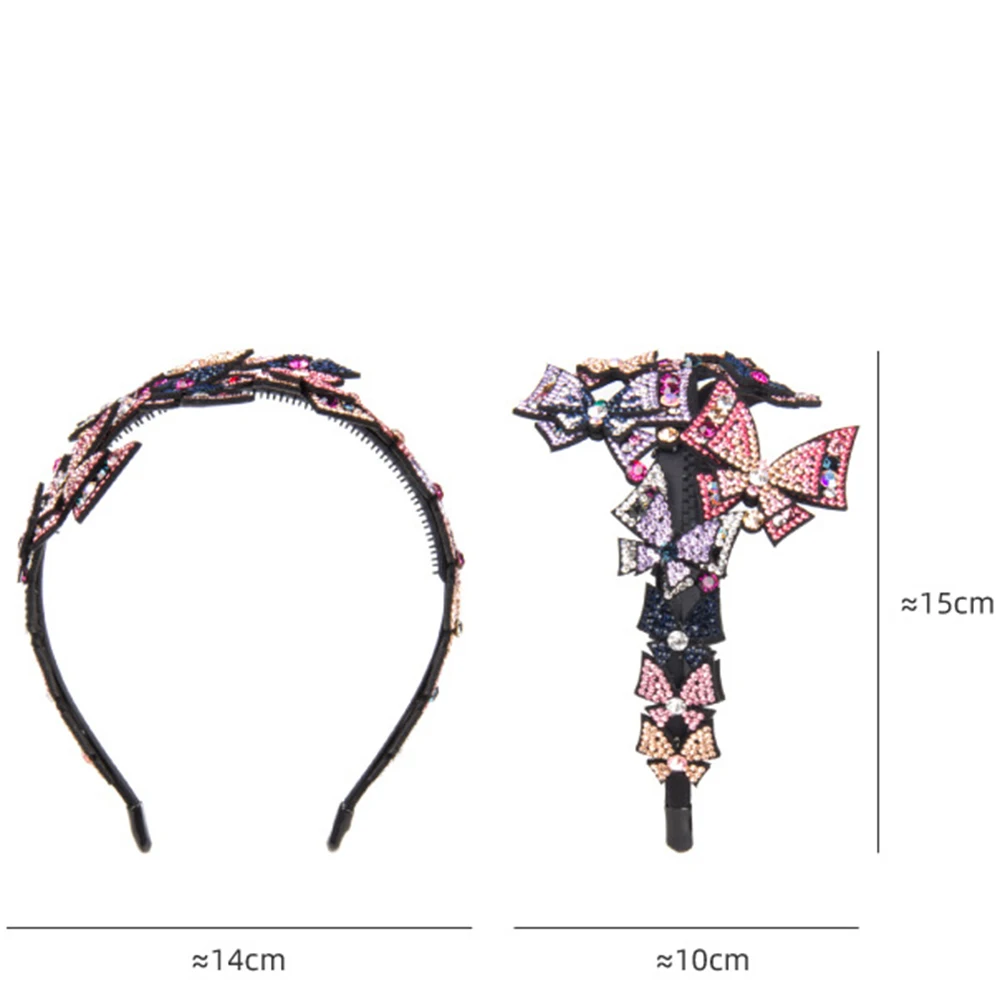 

Fashion Big Flowers Head Wear Luxury Headband for Women Rhinestone Non-slip Border Girls Hairpin Fancy Hair Accessories Gift