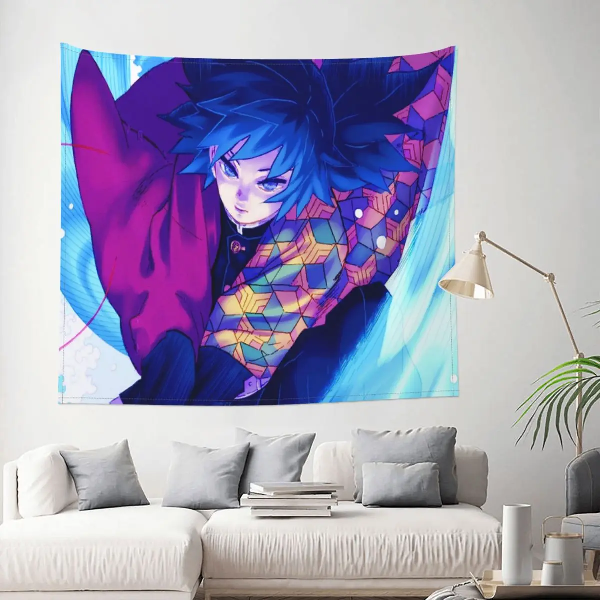 

Giyu Tomioka Tapestry Demon Slayer Kimetsu Anime Decoration Wall Room Home Decor Hanging Bedroom Kawaii Pattern Style