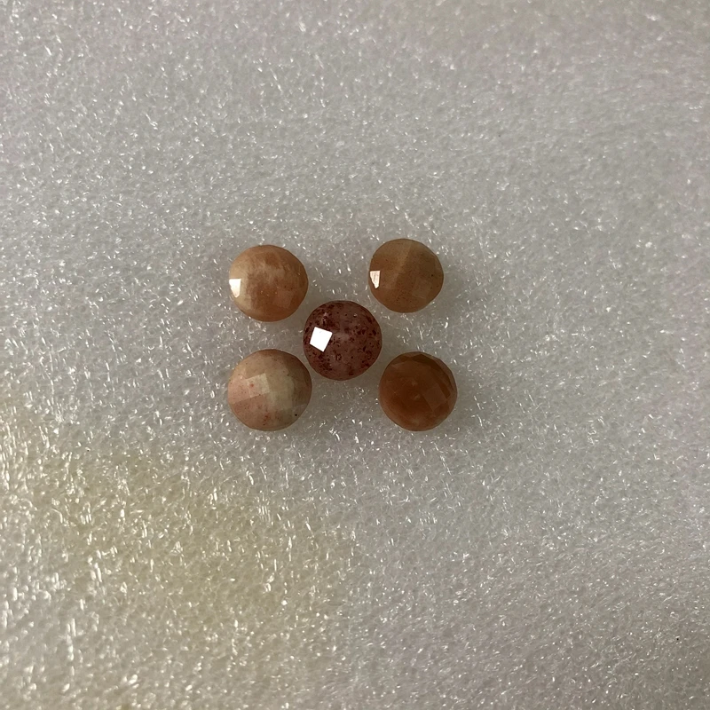 100% натуральный солнцезащитный камень Feldspar Bead Cabochn 8 мм граненый круглый
