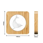 3d-лампа в виде дельфина, ночник из массива дерева, прикровасветильник светильник с защитой глаз, креативная светодиодная акриловая настольная лампа для спальни, детской комнаты