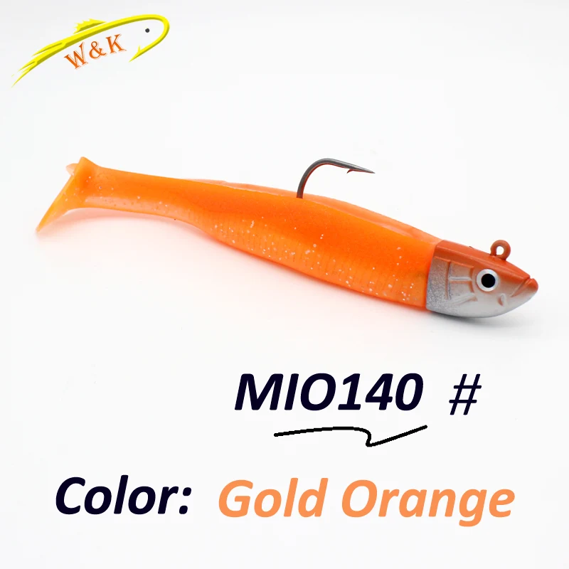 Orange 140 28 г Джиги с 12 см набор мягкой приманки в 45 г 14 см плавающие приманки для walleye бас лодка рыболовные приманки и весло Мягкая приманка с хвостом комплект Shad - Цвет: Orange 140