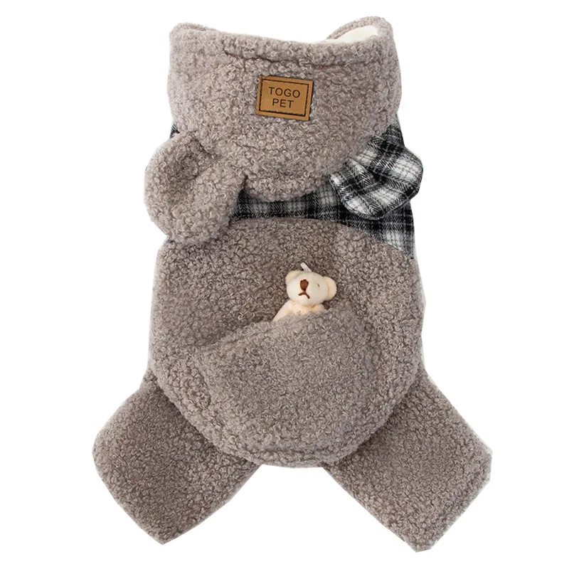 

Autumn and Winter Pet Cotton-Padded Clothes Schnauzer York Warm Small Medium Dog Clothes Winter Clothes for Dogs Pets Jumpsuits