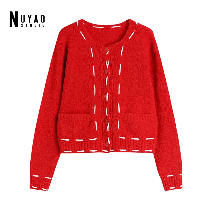 

New Women Autumn Cardigan Knitted Loose Single Breasted Students Lovely Knitwear Korean Oversize Tops Female Harajuku Sweaters