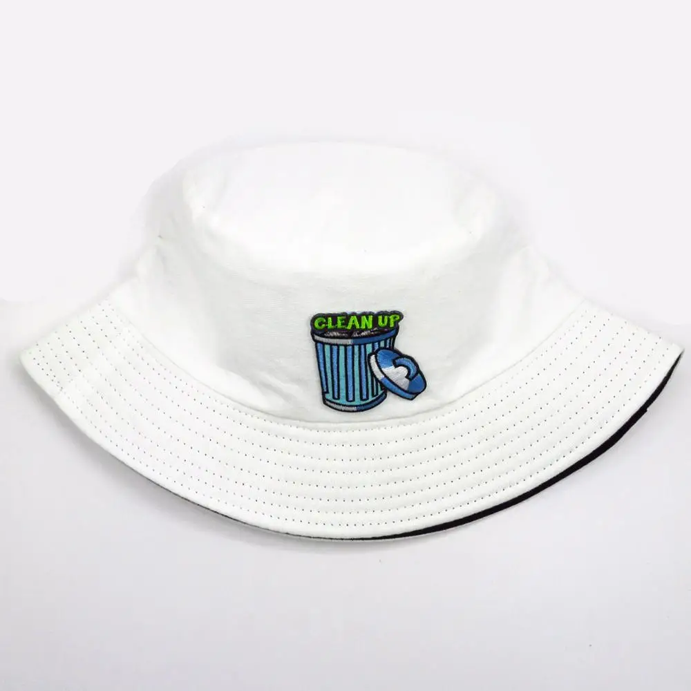 

geometric clean up embroidery cotton Bucket Hat Fisherman Hat outdoor travel hat Sun Cap Hats for kid men Women 359