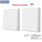 Беспроводной Выключатель Aqara D1умный настенный выключатель D1 ZigBee, подключение к хаб Aqara, шлюз Xiaomi Mi Home APP, дистанционное управление