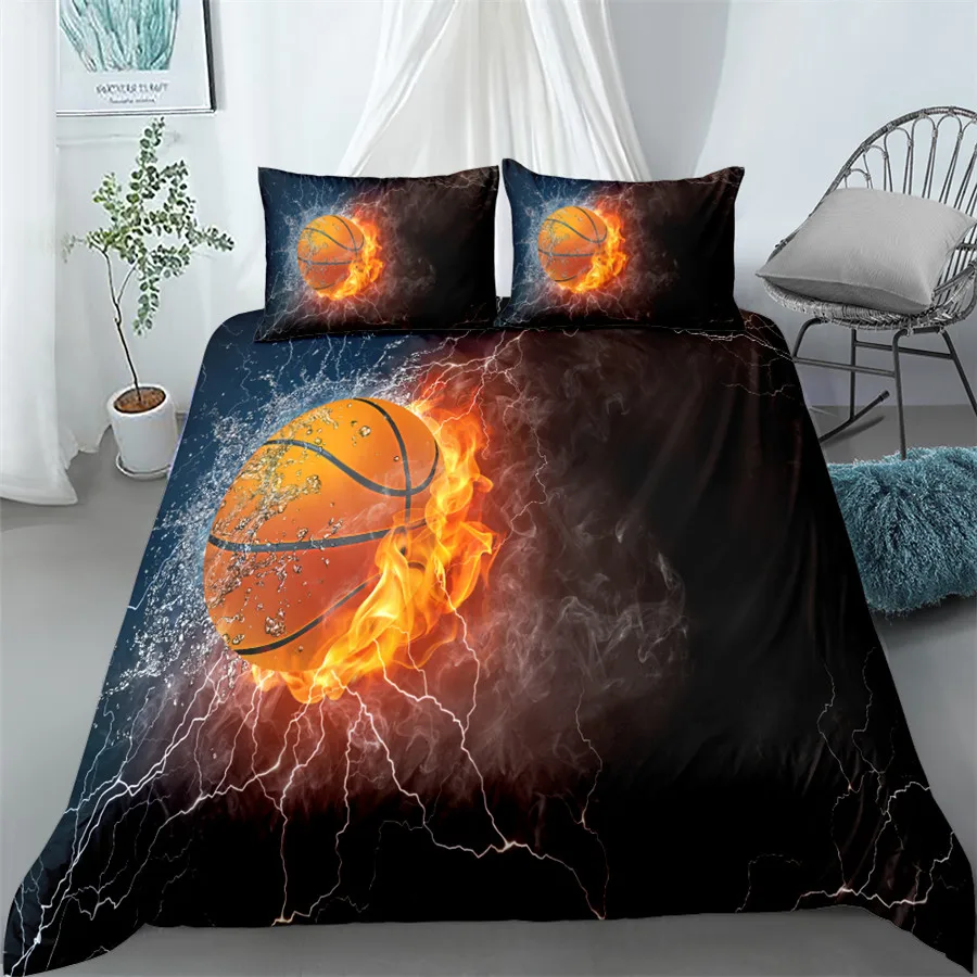 

Firing Basketball 3d Bedding Set King Queen Double Full Twin Single Size Duvet Cover Pillow Case Bed Linen Set