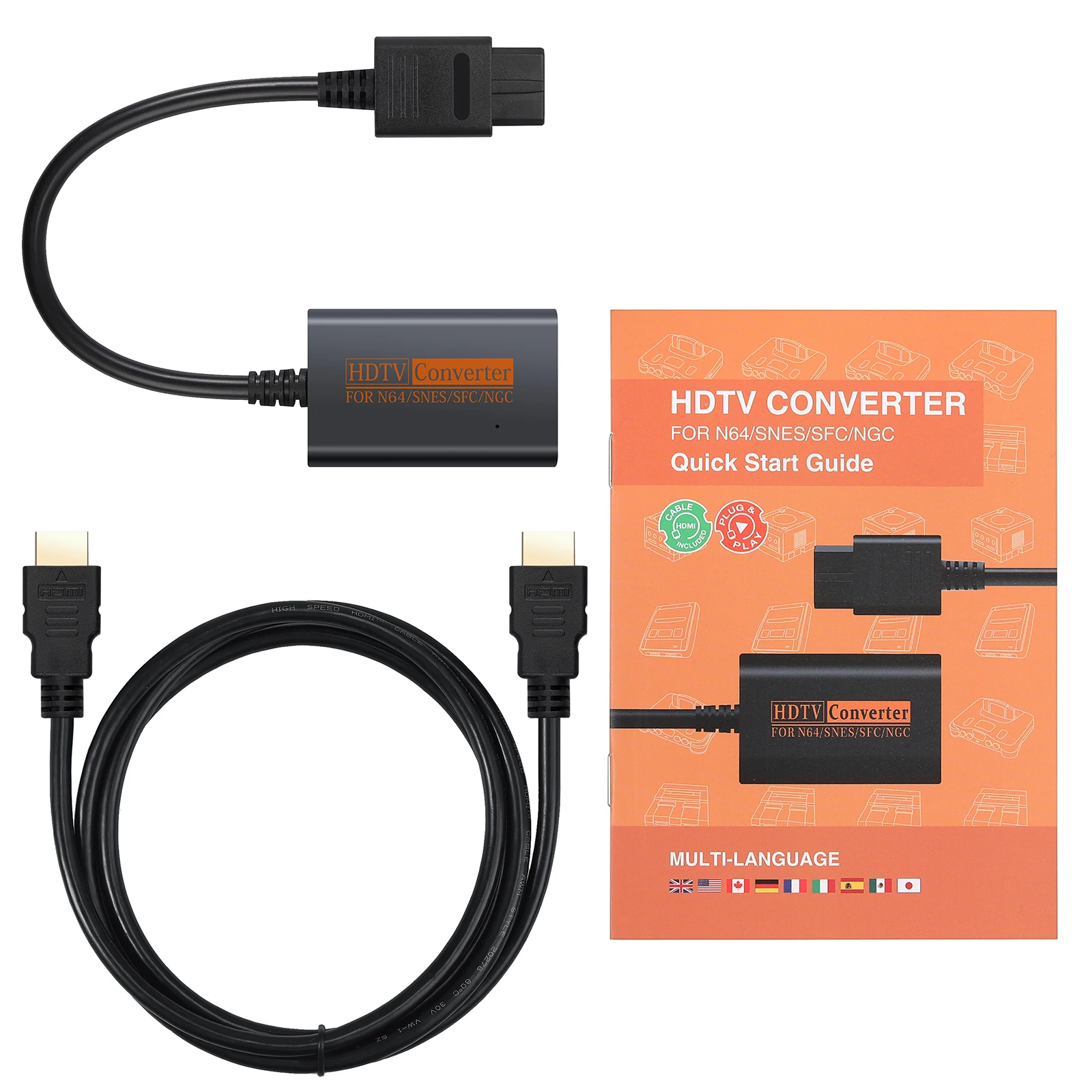 Конвертер Neoteck 720P NGC N64 SNES в HDMI Plug and Play / GameCube Адаптер конвертера | Электроника
