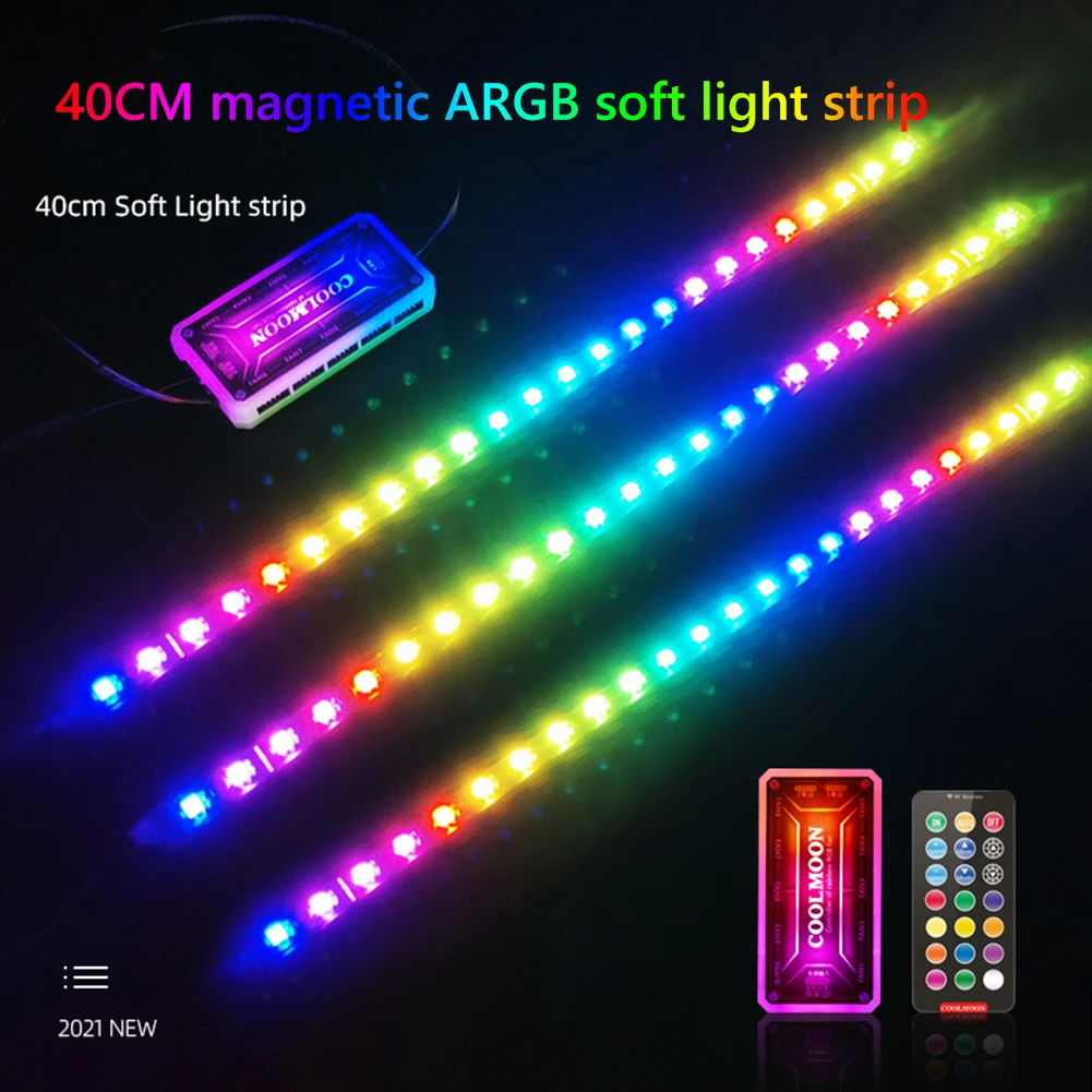 Coolmoon PC RGB светодиодная лента для материнской платы с 4-контактным RGB/5В угловой