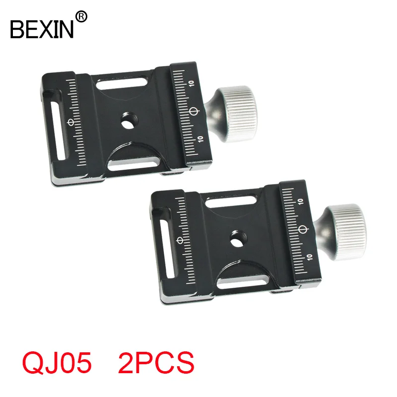 QJ05 2PCS Dslr быстроразъемный зажим для камеры, плечевой ремень, крепление штатива, пластина, адаптер, зажим для arca swiss, зажим, головка штатива для камеры - Цвет: QJ05 2PCS