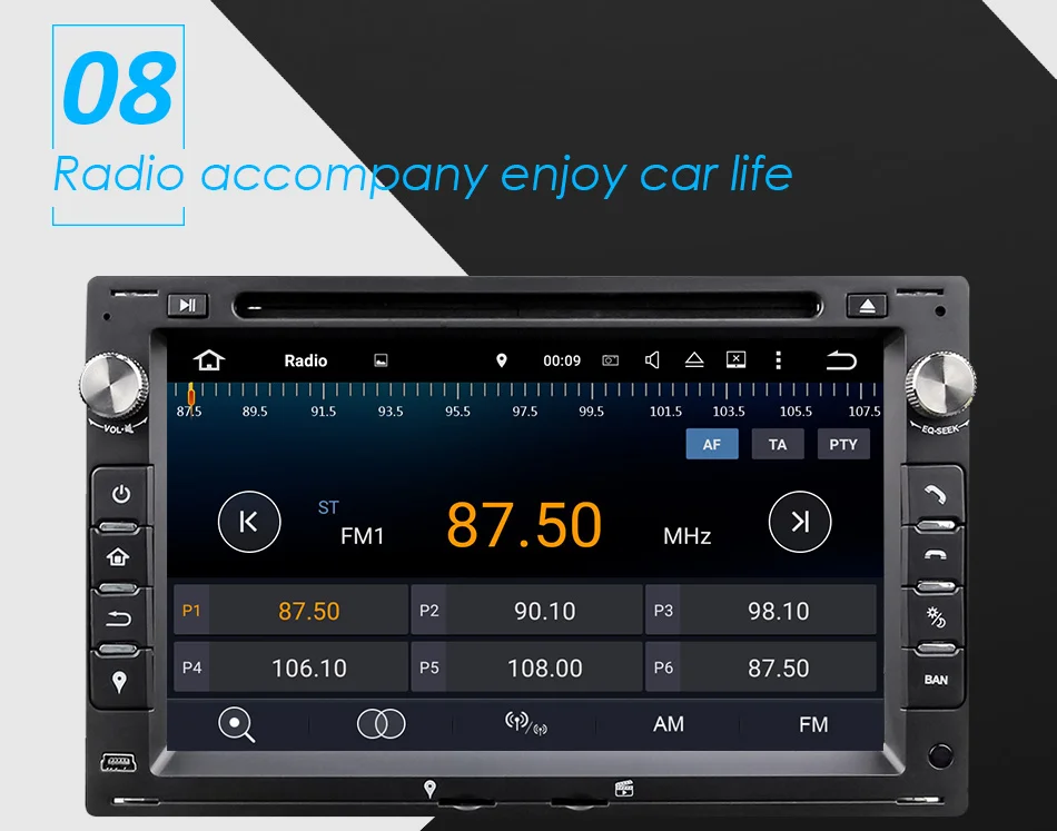 Eunavi Восьмиядерный 4 Гб ОЗУ 2 din Android 9,0 7 ''автомобильный DVD gps Navi для VW Glof Bora Passat Mk5 Golf Mk4 Polo сиденье Jetta