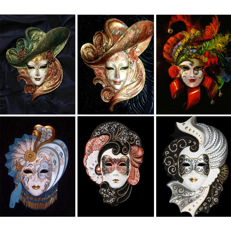 

Алмазная живопись Стразы 5D "сделай сам", портретная маска, вышитая мозаика, подарок, Набор для вышивки крестиком, украшение для дома