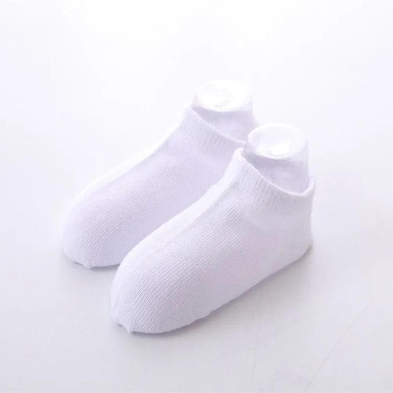 10 пар/лот для маленьких мальчиков и девочек из чистого белого цвета мягкие