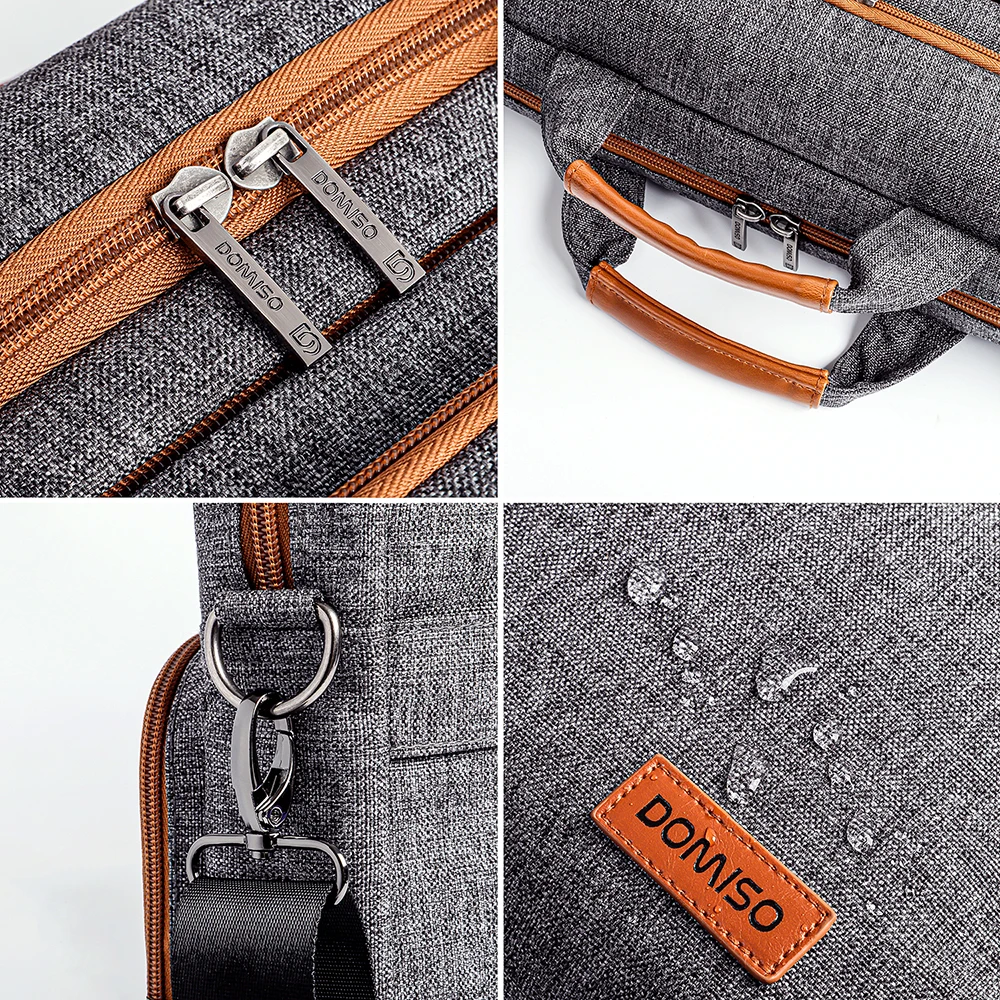 domiso mutil use laptop sleeve with handle for 10 13 14 15 6 17 inch notebook computer bag enough space laptop bag free global shipping