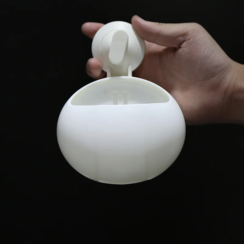 

Toothbrush Holder Creative Bathroom Wall Hanging Toothpaste Storage Rackr Kitchen Punch-Free Plastic Simple Suction Cup Rack