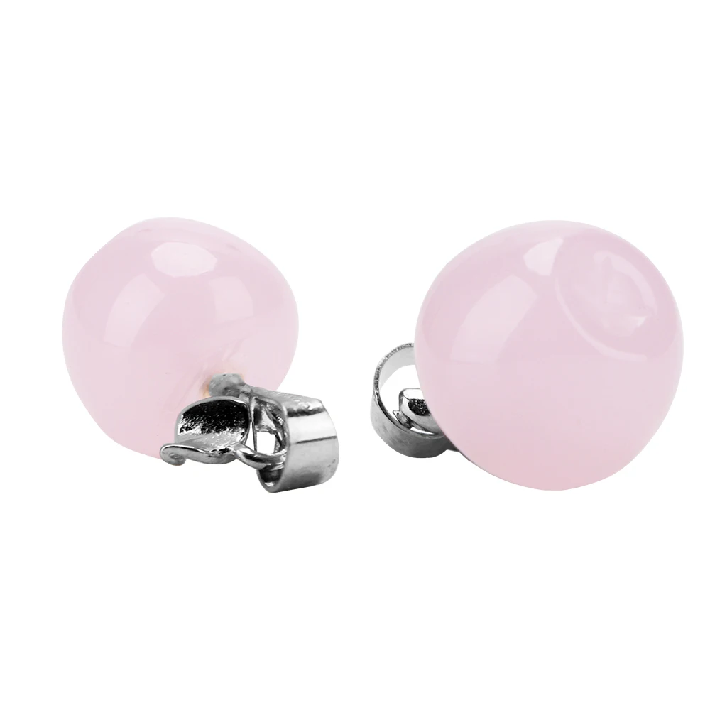

Home Decoration For Female Women Gift Crystal Pendants Suspension Pink Jade Fashion Jewelry Natural Rose Quartz Pink Necklaces
