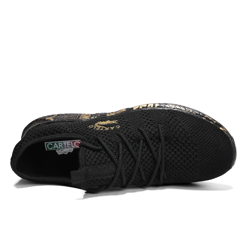 CARTELO men's shoes fashion trend simple and light comfortable shoes breathable flying woven Korean sports casual shoes men