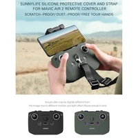 silicone protective cover with remote controller strap protective sleeve for dji mavic air 2 drone accessories