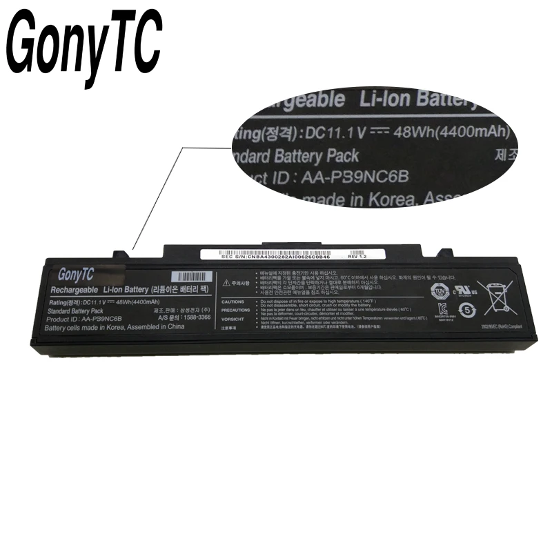 Оригинальный аккумулятор для ноутбука Samsung AA PB9NS6B PB9NC6B R580 R540 R519 R525 R430 R530 RV511 RV411 RV508