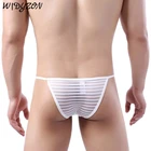 Сексуальное мужское нижнее белье WIDYZON, мужские трусы, нижнее белье, прозрачные трусы, трусы с заниженной талией, мужское нижнее белье