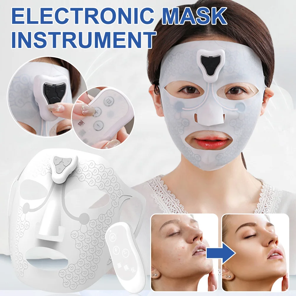 

Electric Face Lifting Mask Remote Control Silicone Face Lift Mask Anti-Wrinkles Tightening Firming Skin Care Device Skincare