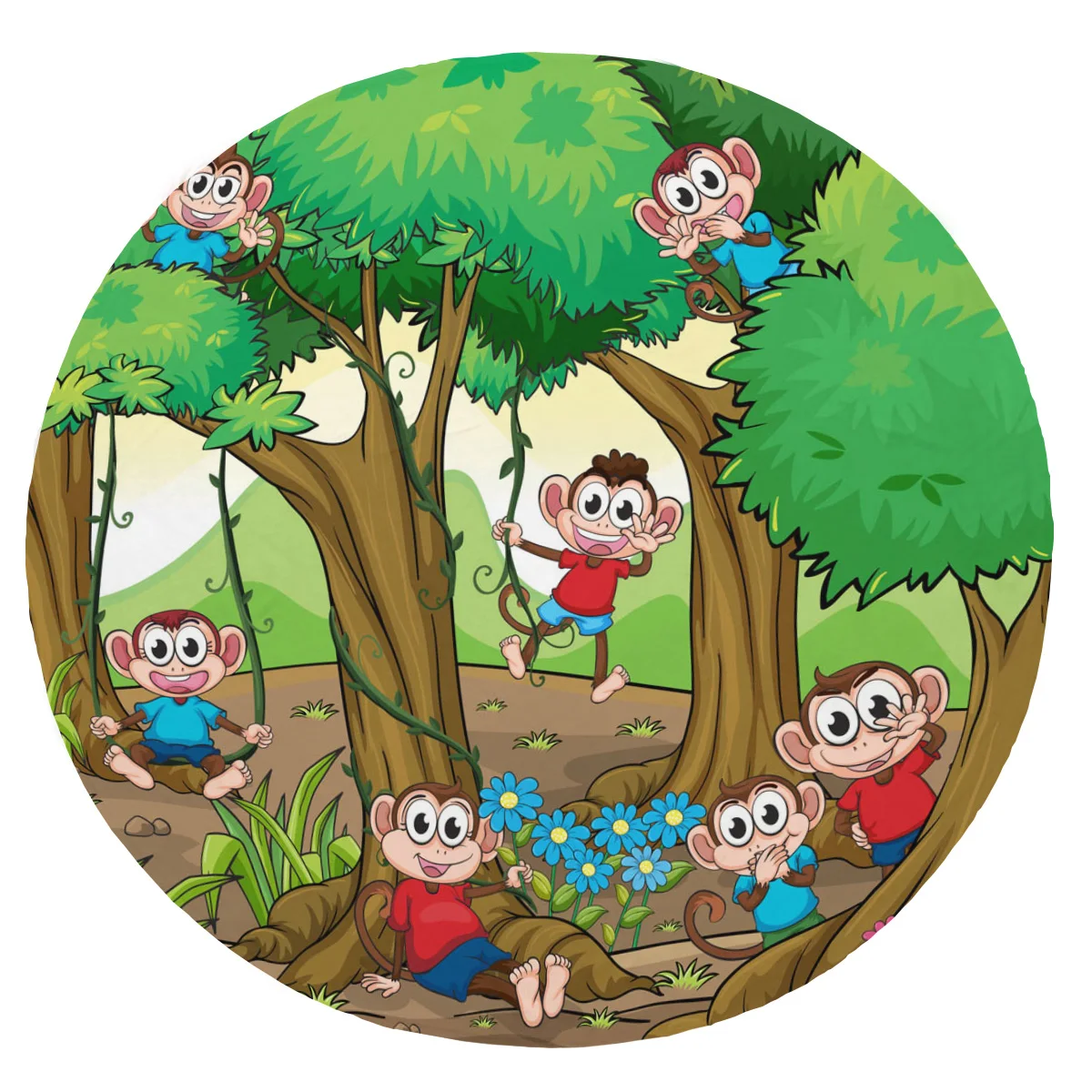 Супер мягкое плюшевое фланелевое одеяло с изображением обезьяны животных