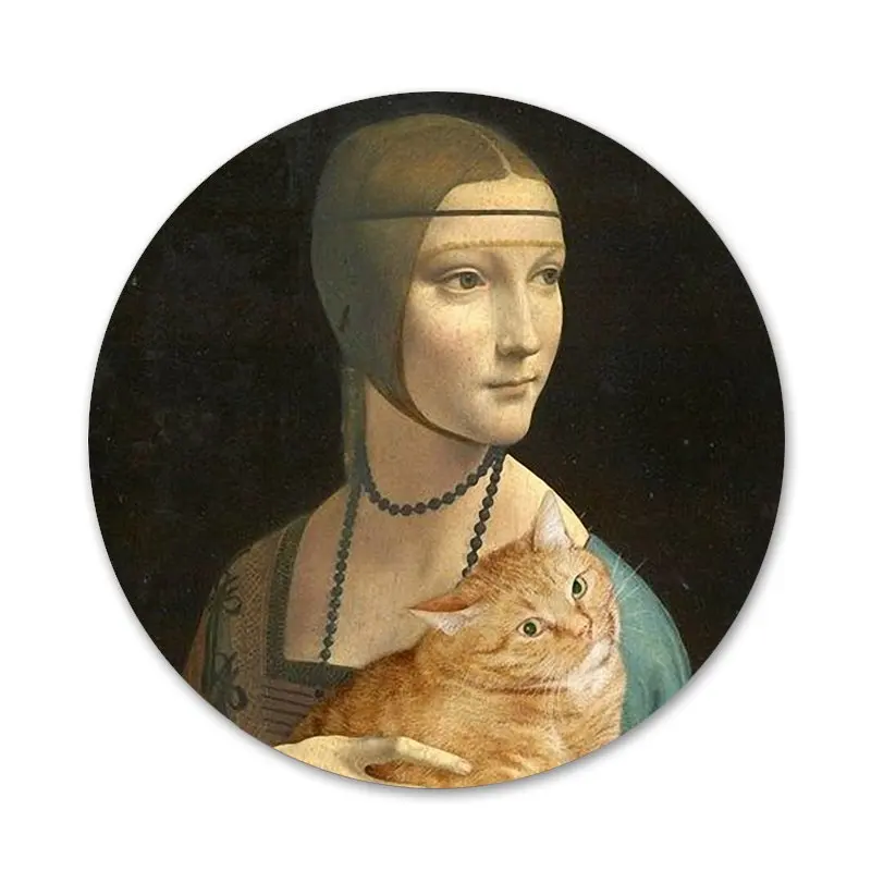 Значки 58 мм с изображением знаменитого оранжевого кота значки украшения броши