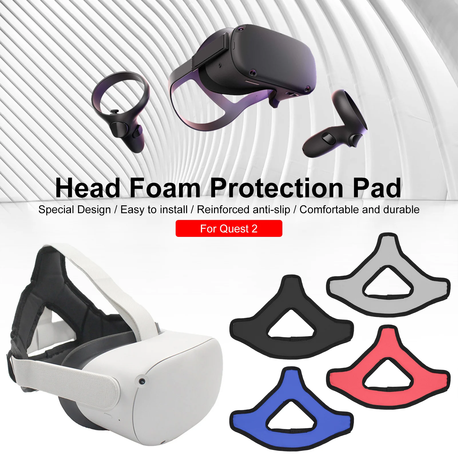 Ремешок для шлема VR снимающий давление мягкая Накладка гарнитуры Oculus Quest / 2