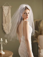 netting wedding veil 2021 new arrival bridal veils accessories european style elbow length