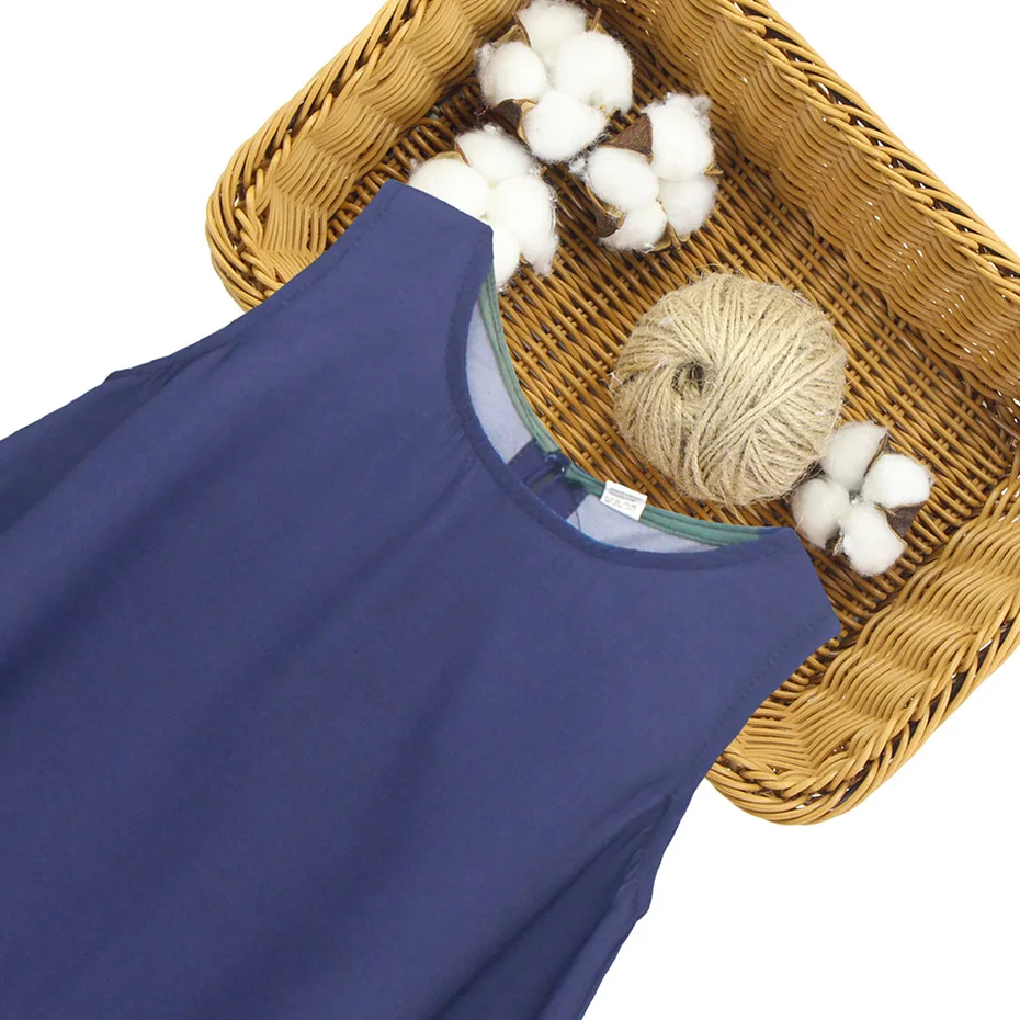 Летнее платье для девочек вечерние чное с большим принтом в горошек детское без