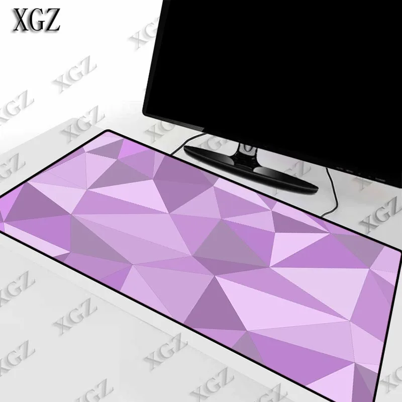 

XGZ Creative Purple Prismatic Personality Large Gaming Mouse Pad PC Computer Gamer Mousepad Desk Mat Lock Edge for CSGO LOL Dota