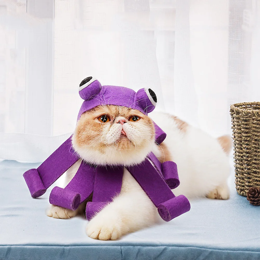 Осьминог кошка Косплэй шляпа преобразования Головные уборы фиолетовый головной