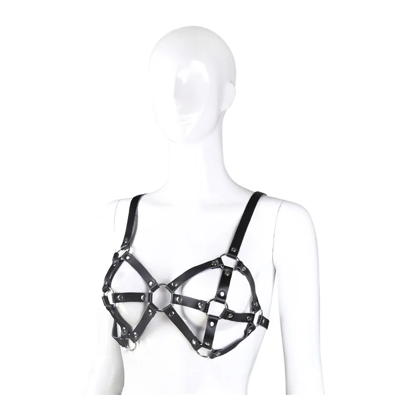 

Fashion Gothic Sexy Fetish Harness Chain Belt Women Erotic Punk Body Chain Garter Suspender Lingerie Leather underwear Set