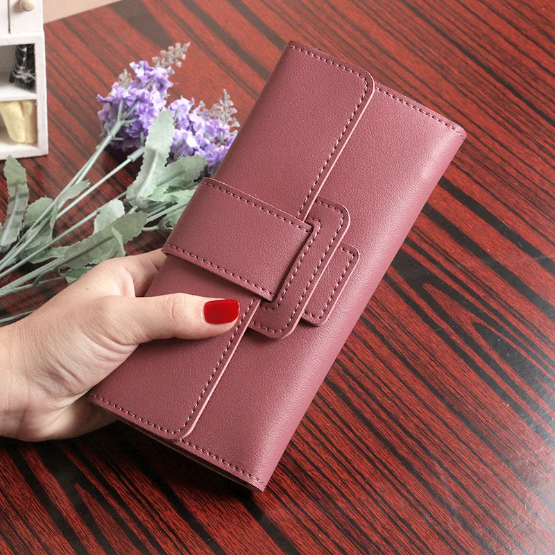 

Women PU leather Korean Style Long Wallets Female Coin Purses Clutch Card Wallets Holder