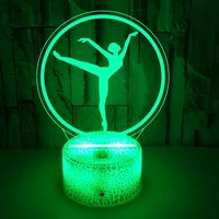 3d led illusion lamp dancing girl night light touch remote control bedside table lamp christmas gift for girls bedroom decor