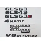 Эмблема для Mercedes Benz Black X166 W166 GLS43 GLS53 GLS63s GLS 63 S AMG V8 BITURBO 4matic 4matic + эмблемы значки